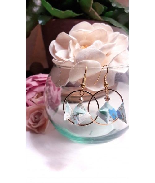 Boucles d'oreilles origami "poisson"