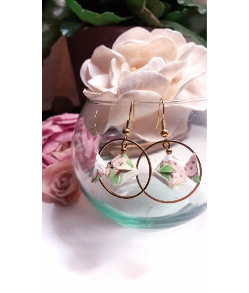 Boucles d'oreilles origami "poisson"